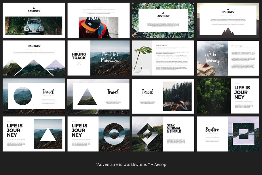 时尚ppt素材模板 ASCHA Lookbook Powerpoint Template
