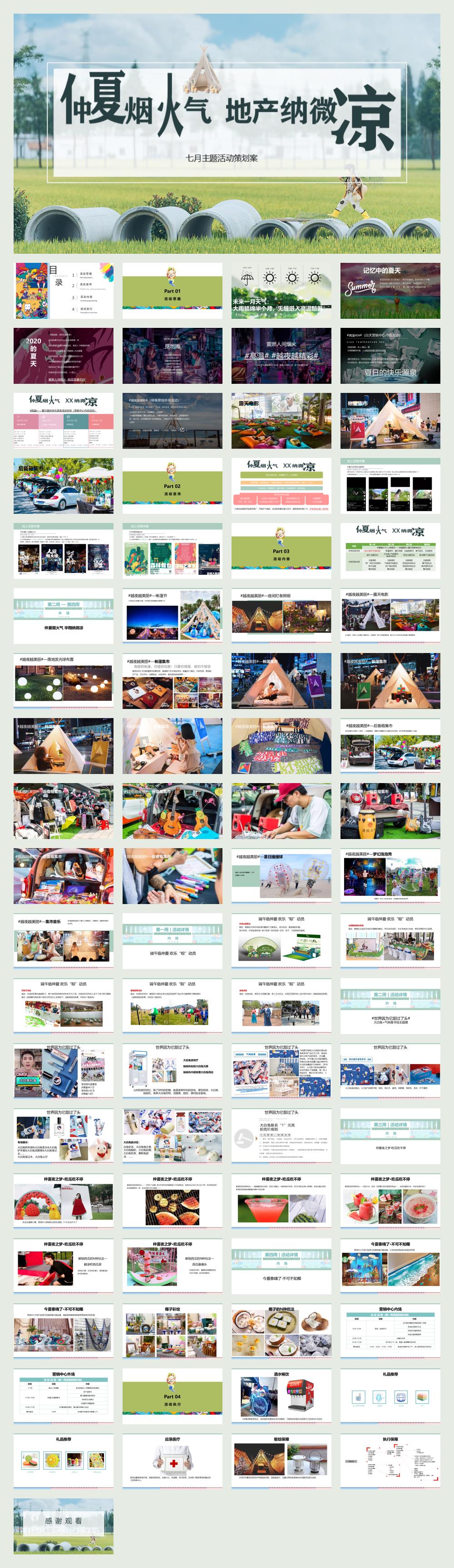 (地产)项目七月(仲夏烟火气 地产纳微凉主题)活动策划方案-78P.pptx