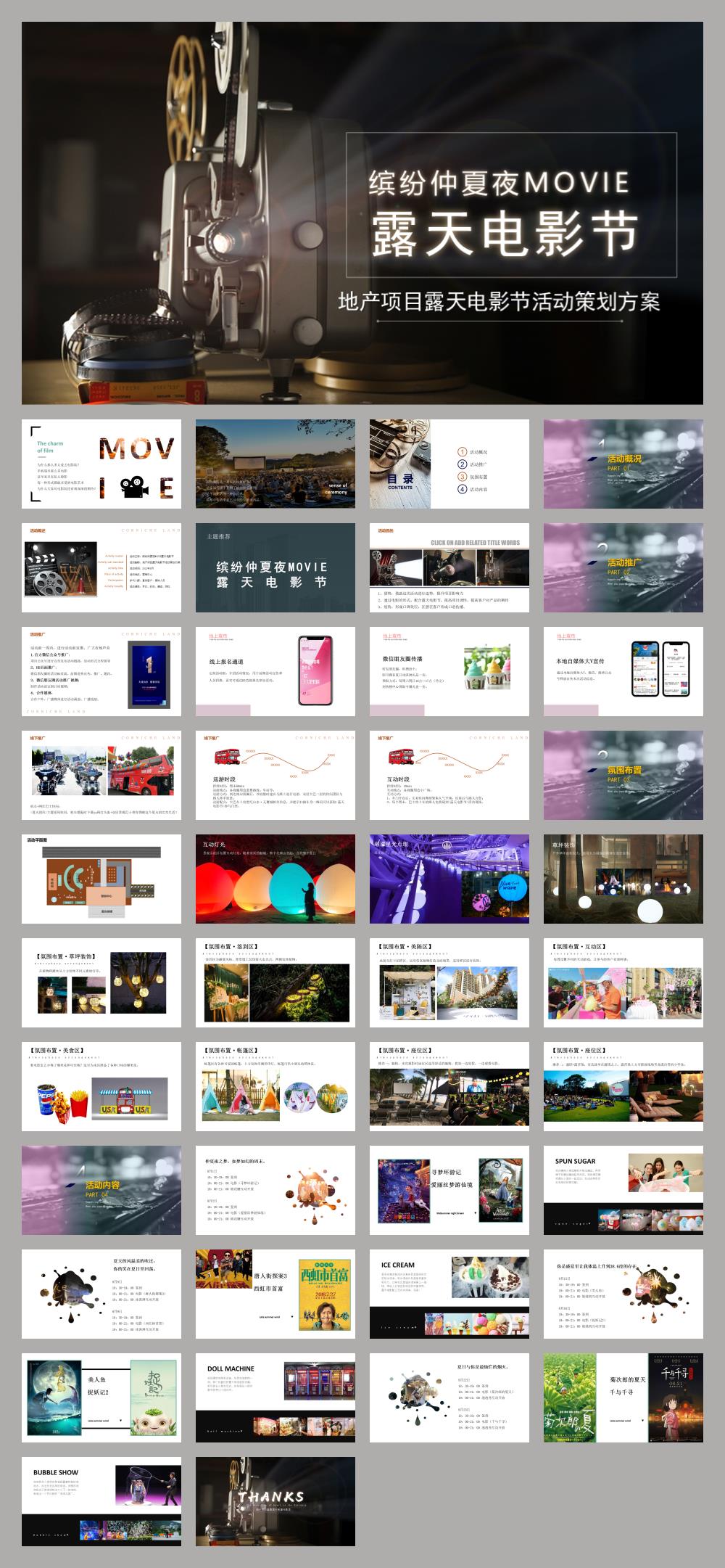 2021地产项目露天电影节(缤纷仲夏夜MOVIE主题)活动策划方案-43P.pptx