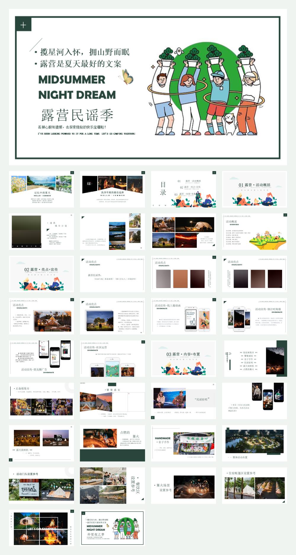 2022夏夜集市夏季露营民谣季体验活动策划方案.pptx