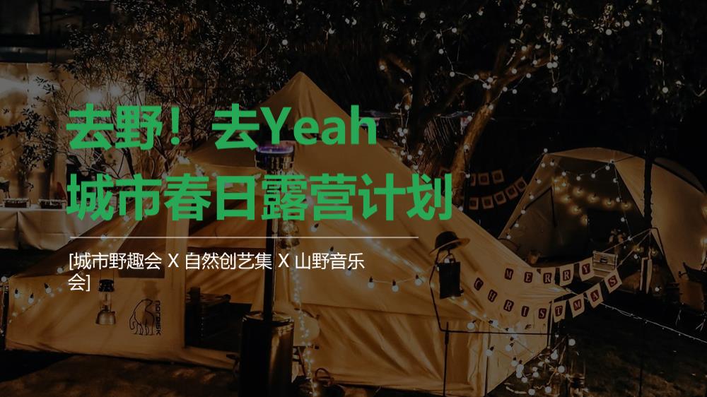 世纪金花城市春日露营计划（去野！去Yeah主题）活动策划方案.pptx