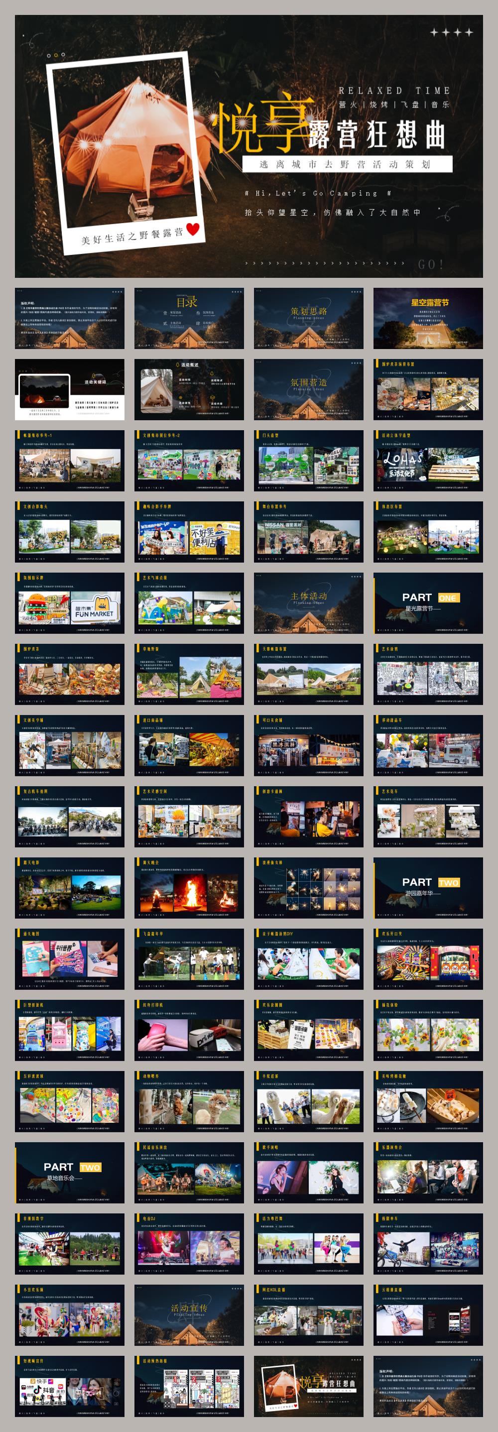 悦享露营狂想曲—春季夏季秋季星夜帐篷集市篝火飞盘围炉煮茶活动.pptx