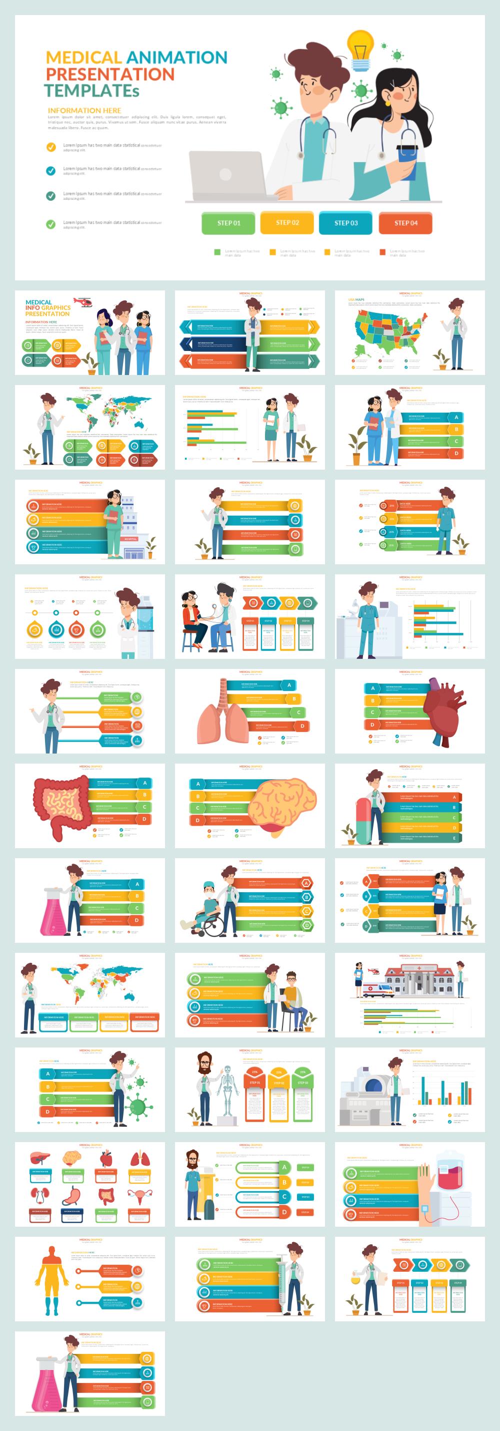 300+页医疗信息PPT模板版式，一键打包！