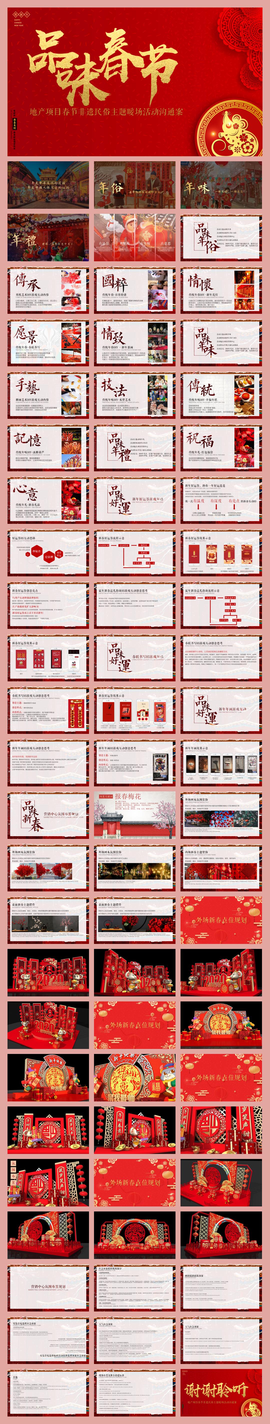 2020地产项目春节民俗非遗主题系列（含线下年俗暖场+线上H5游戏互动+春节氛围布置）暖场活动策划方案-73P.pptx