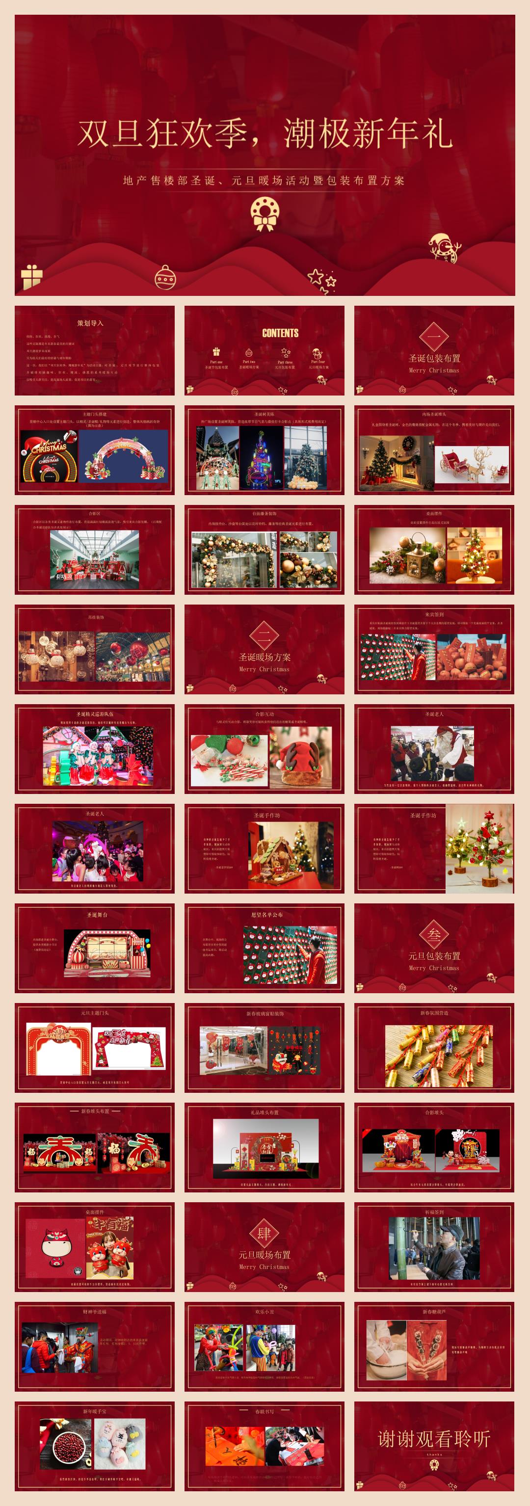 2020地产项目圣诞、元旦包装布置暨暖场（双旦狂欢季 潮极新年礼主题）活动策划方案-37P.pptx