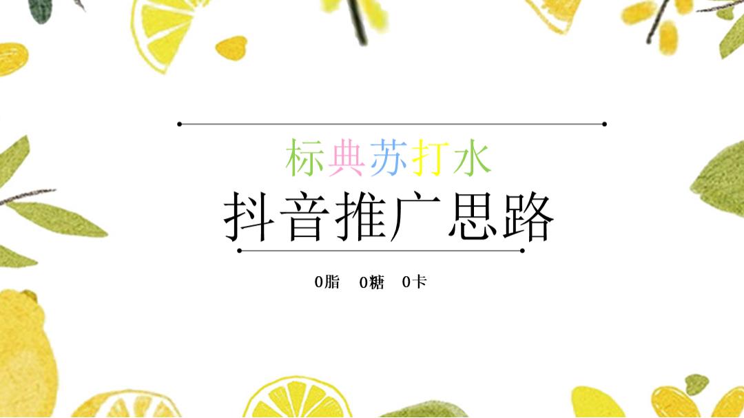 标典苏打水抖音推广思路.pptx