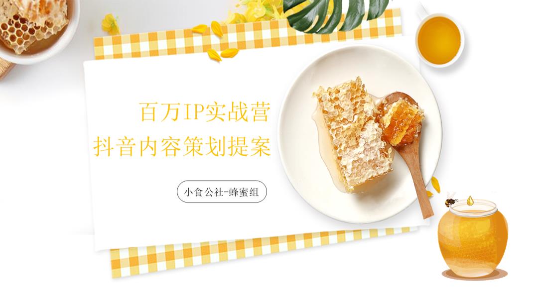 小食公社-蜂蜜组 百万IP实战营抖音内容策划提案.pptx