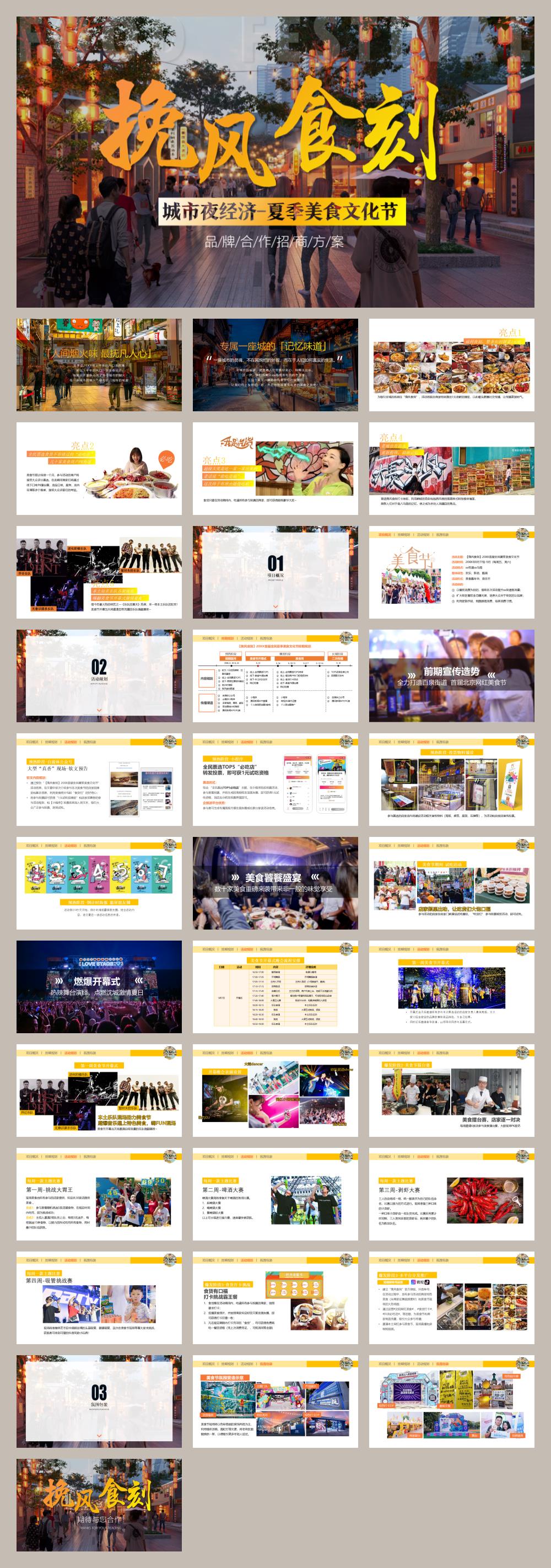 城市夜经济-挽风食刻全民消夏美食文化节活动策划招商案.pptx