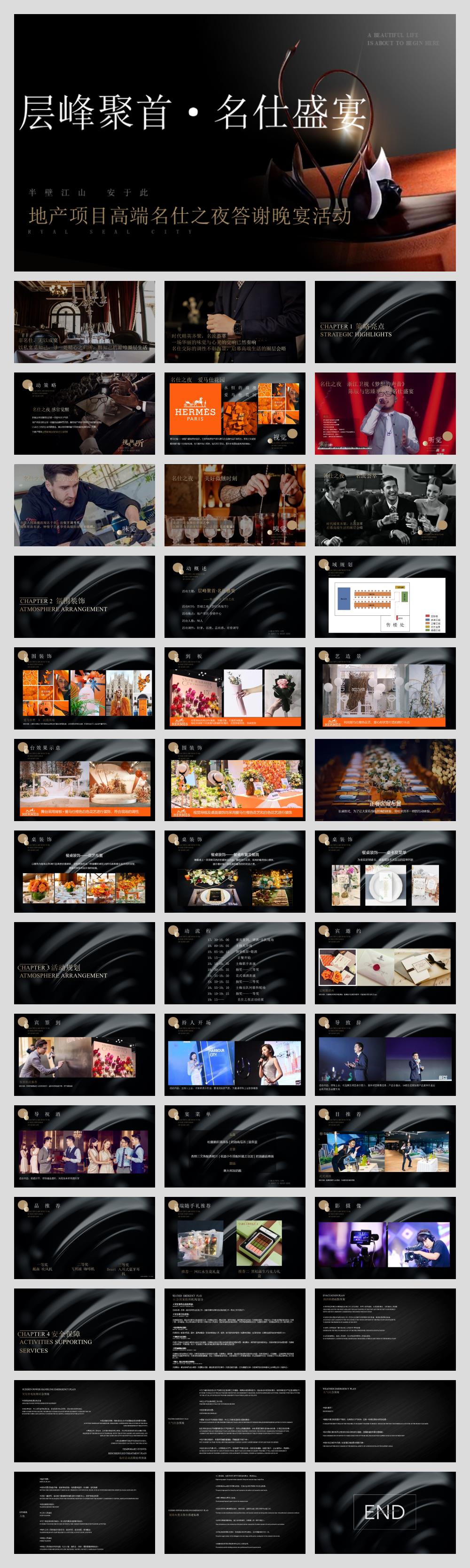 【方案】2022地产项目高端圈层答谢晚宴（层峰聚首·名仕盛宴主题）活动策划方案-43P.pptx