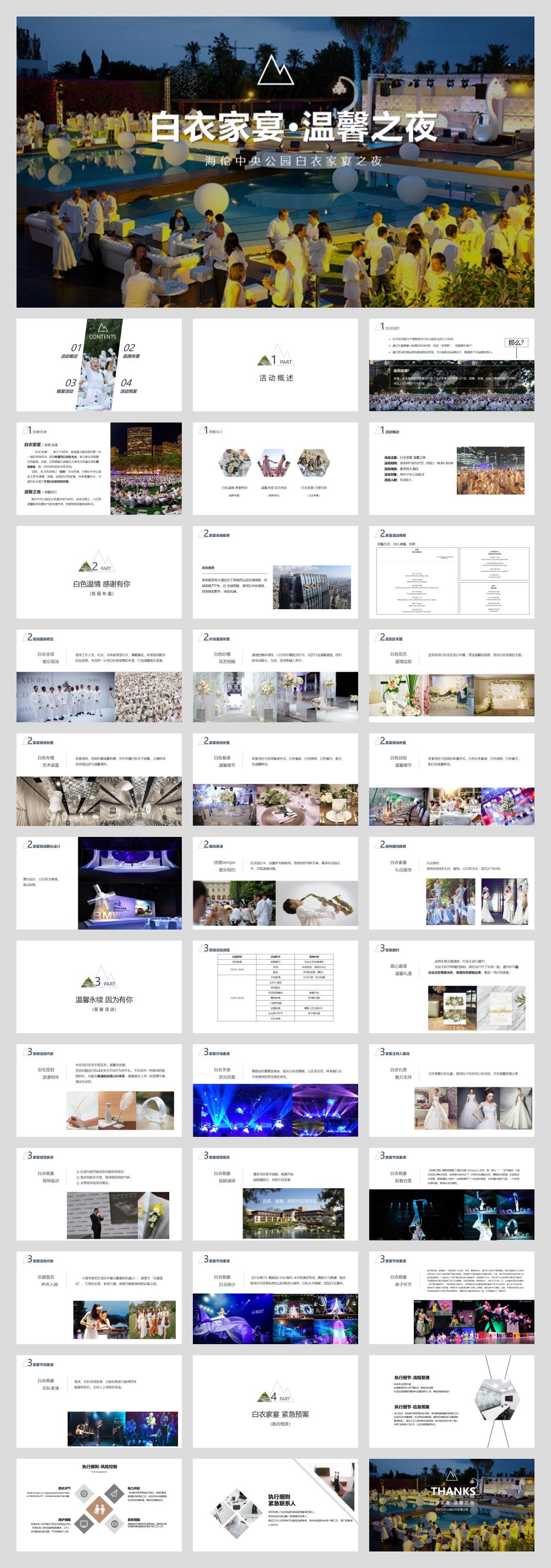 2020地产项目私宴（白衣家宴 温馨之夜主题）活动策划方案-38P.pptx