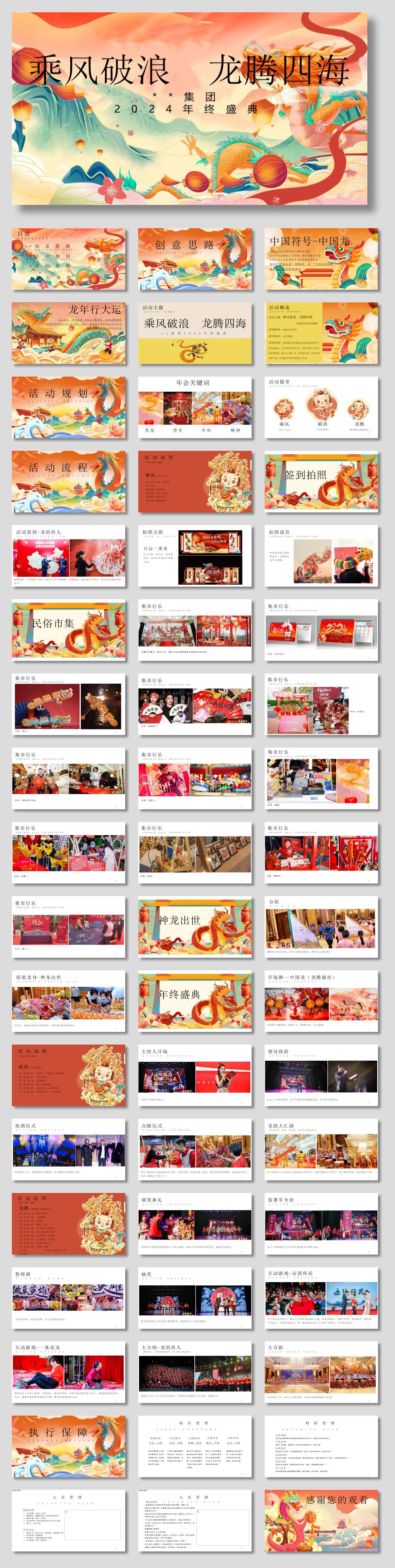 2024企业年终盛典（乘风破浪  龙腾四海主题）活动策划方案-55P.pptx