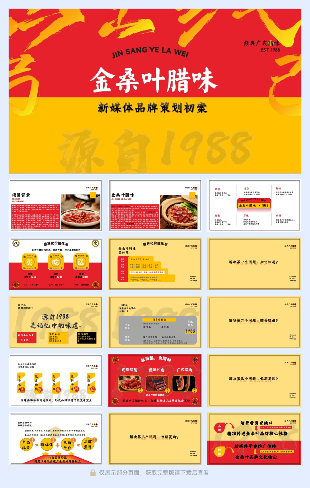 品牌策划丨广式腊味品牌线上新媒体运营方案.pdf