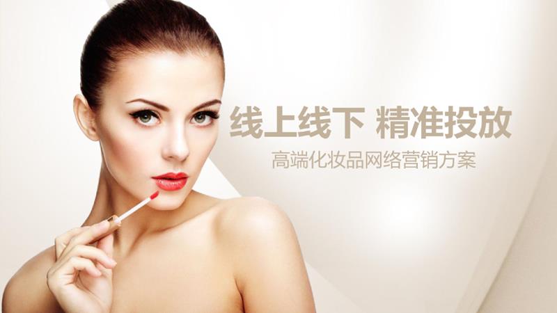 【线上线下，精准投放】高端化妆品网络营销方案.pptx