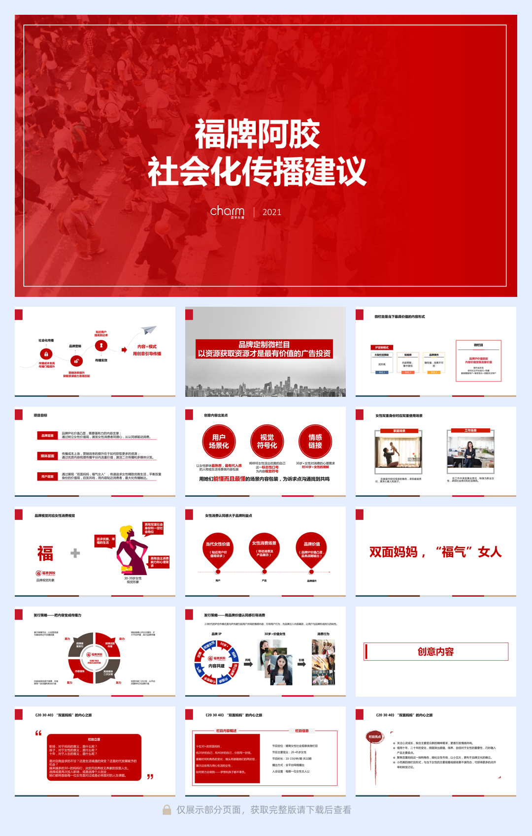 福牌阿胶社会化传播建议女性产品 种草推广.pdf