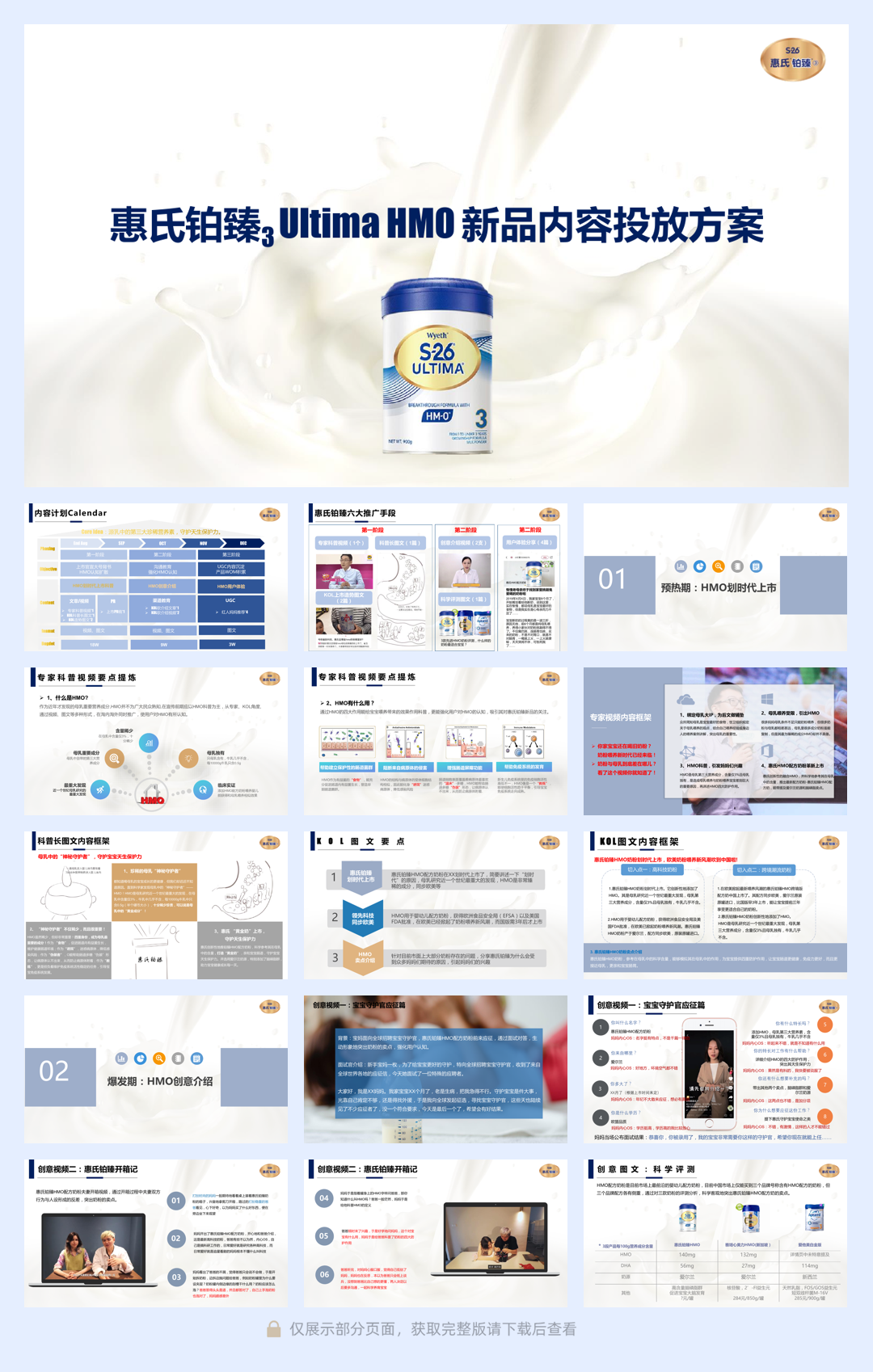 惠氏HMO新品内容投放方案.pdf