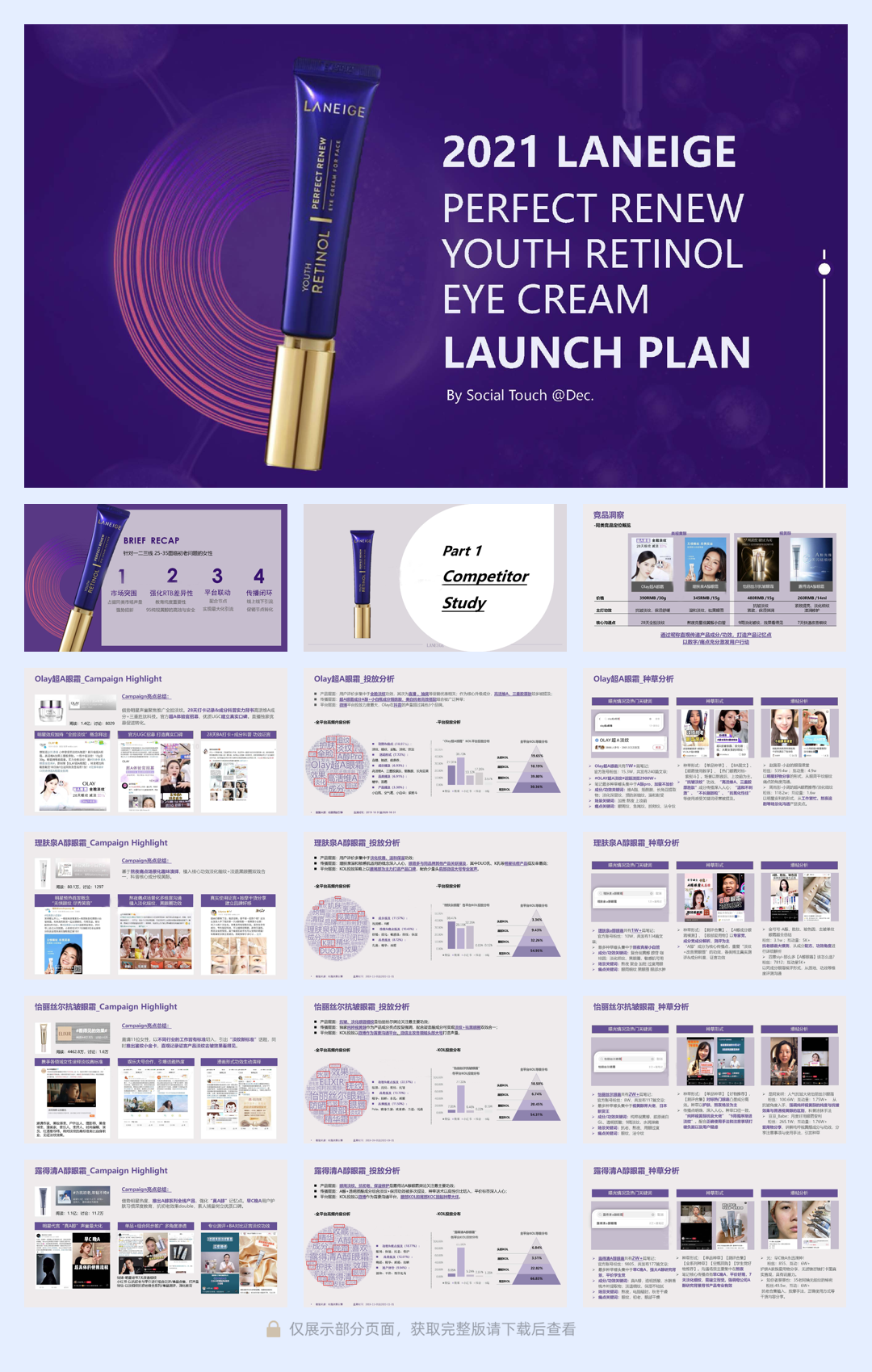 兰芝致美护肤品牌视黄醇眼霜种草投放方案.pdf