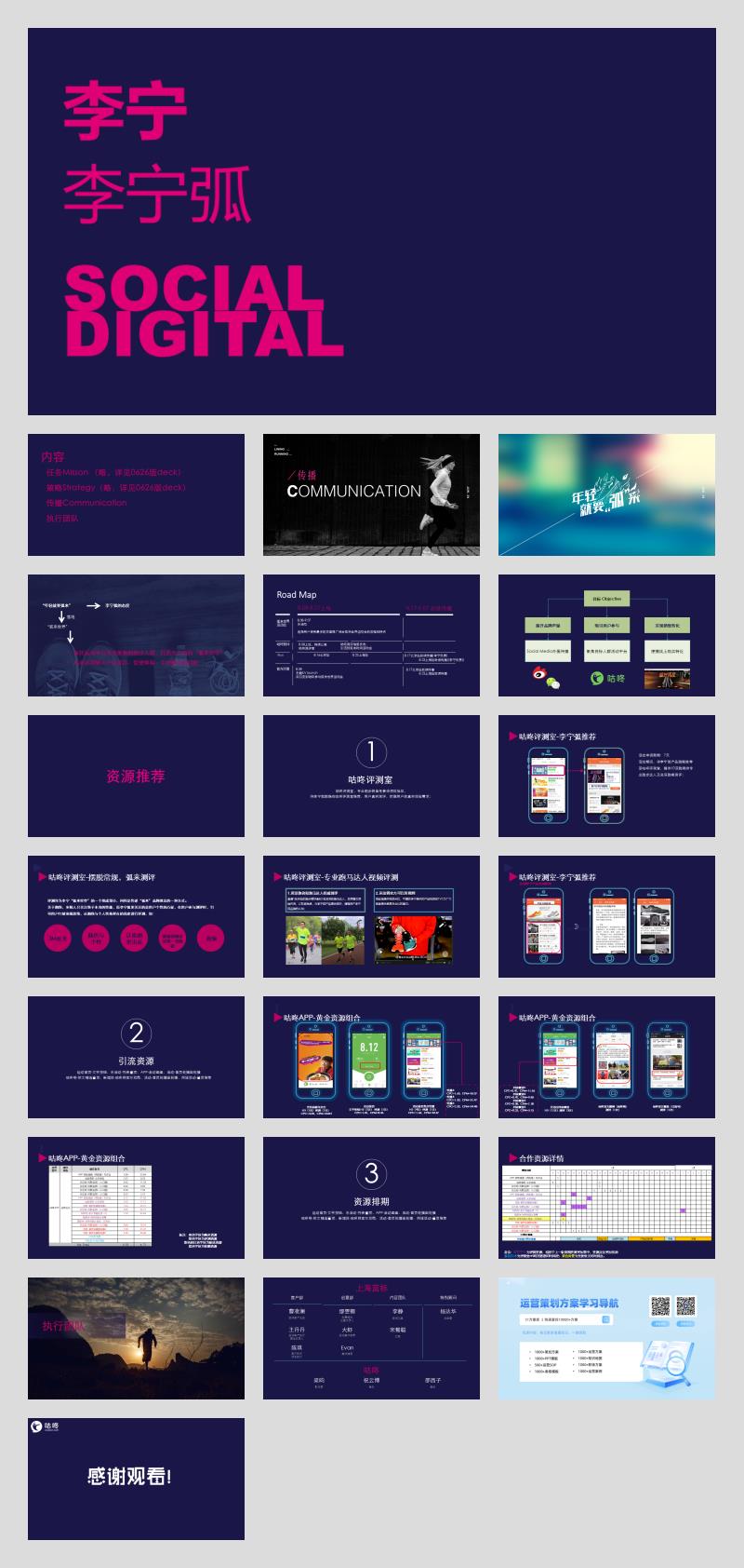 李宁弧 Social and digital 社会传播方案蓝标.pptx