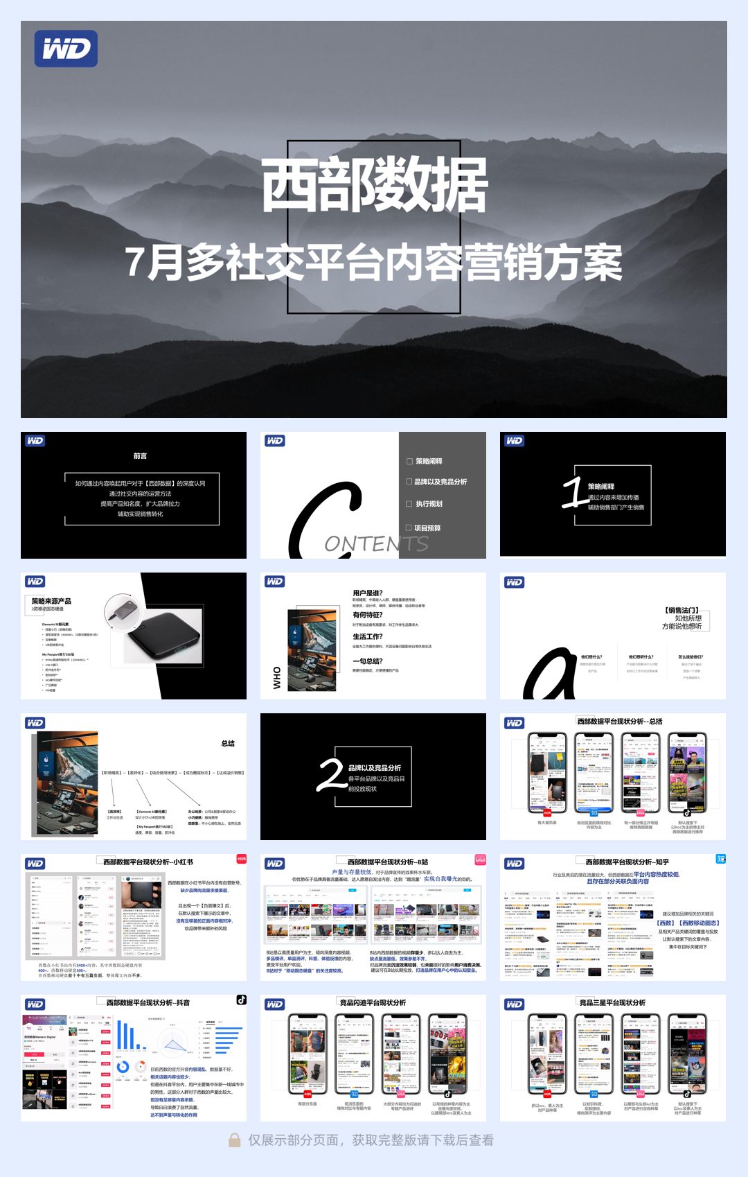 西部数据硬盘多社交平台内容种草营策划销执行方案.pdf