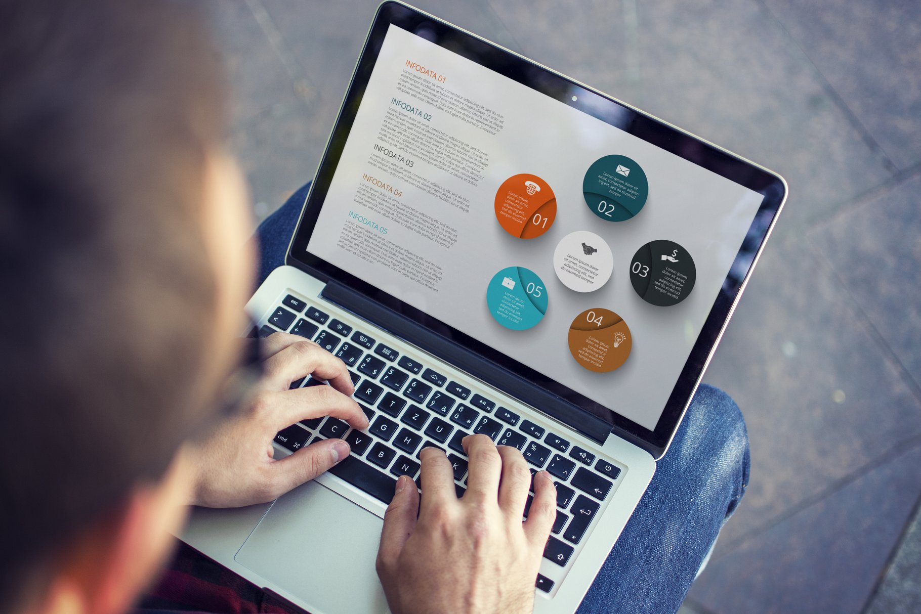 大数据PPT模板 Infographics template set v.11