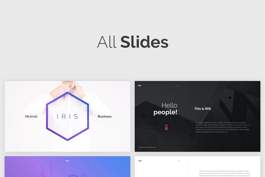 极简主义ppt模板下载 IRIS | Minimal Keynote Template