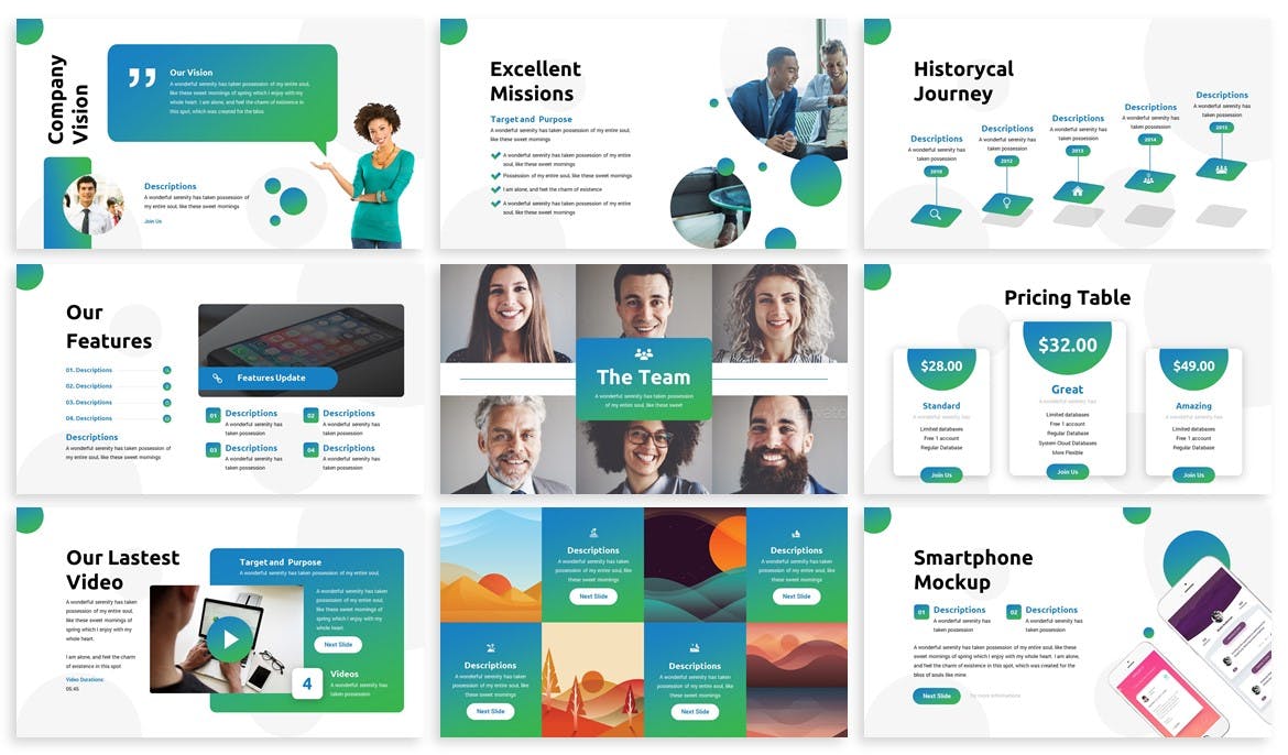 创意精美商务ppt模板下载简洁的ppt模板[PPTX]