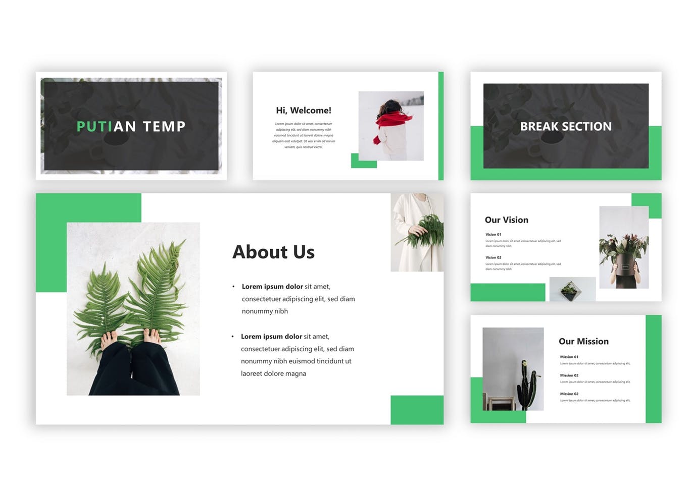 时尚高端简约多用途的高品质powerpoint幻灯片演示模板(pptx)