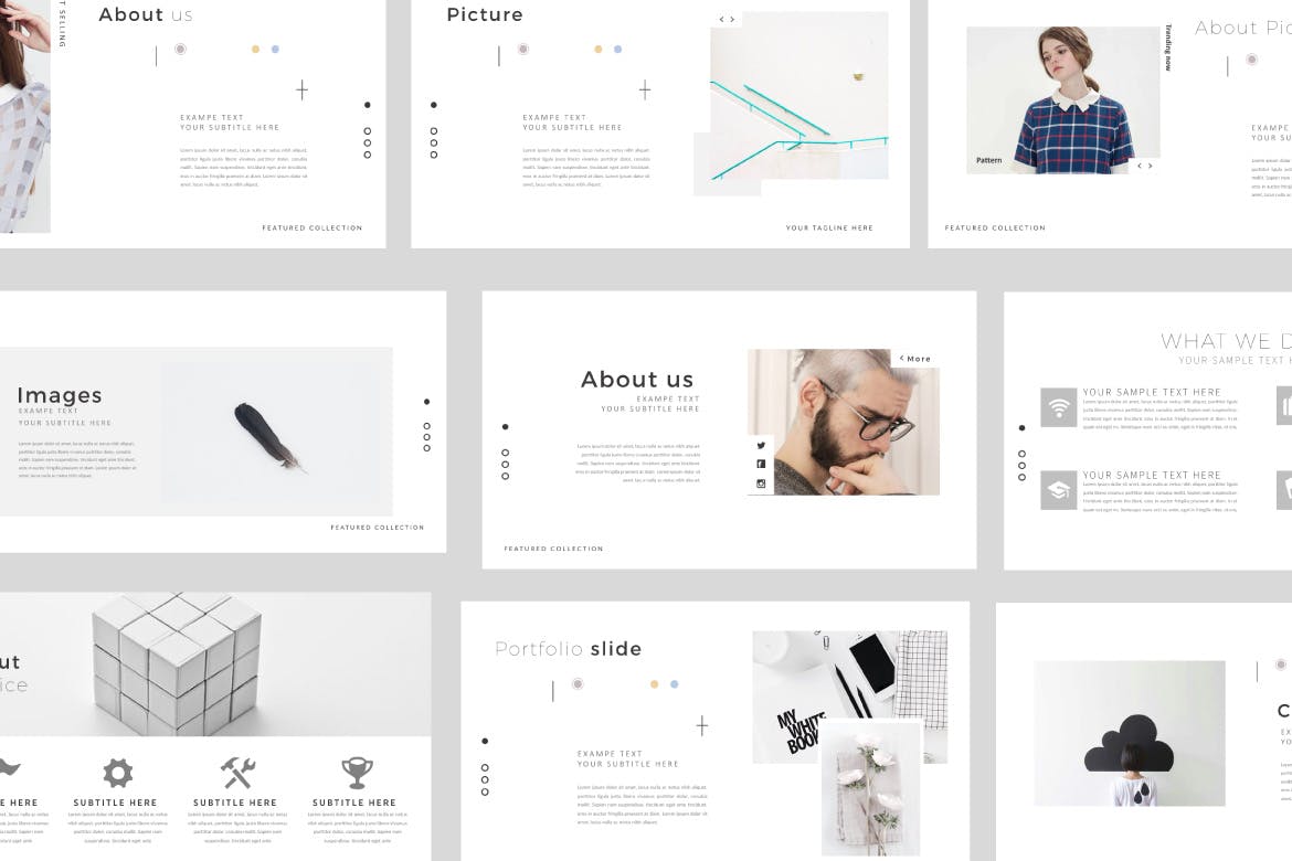 个性时尚的PPT模板精美ppt模板工作总结ppt模板