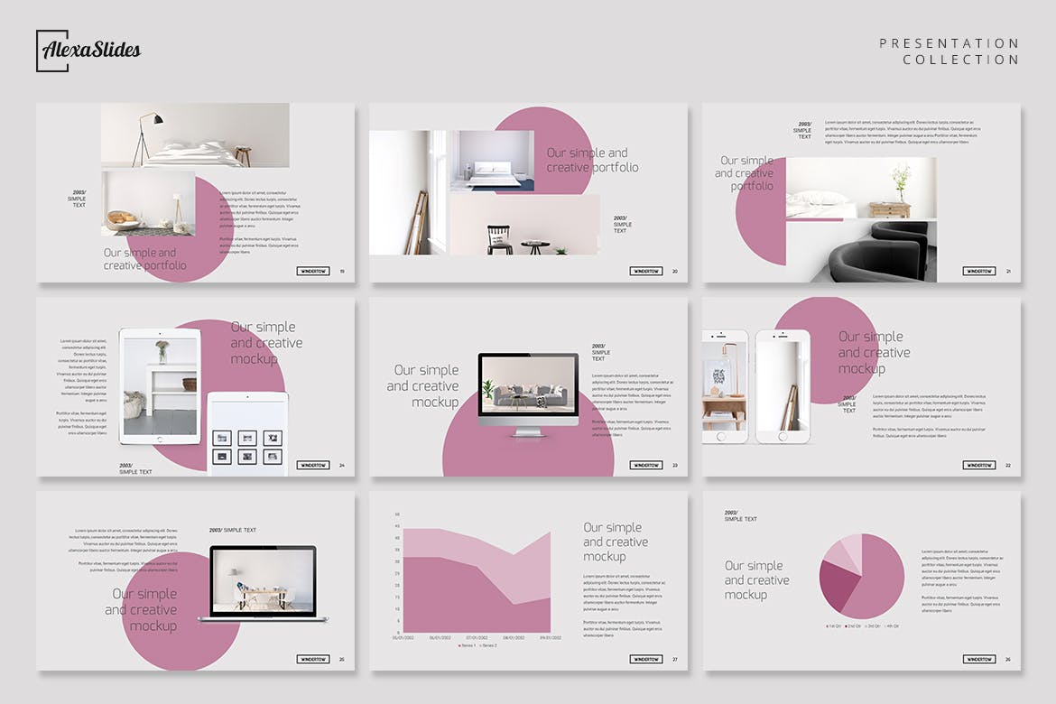 PPT | 高级灰高品质独特创意设计理念商业品牌拼色幻灯片模板