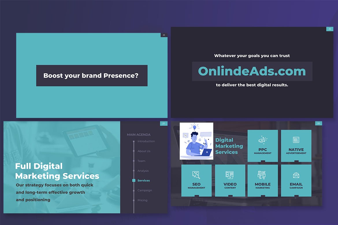 酷炫的商业PPT模板 企业ppt模板 总结ppt模板