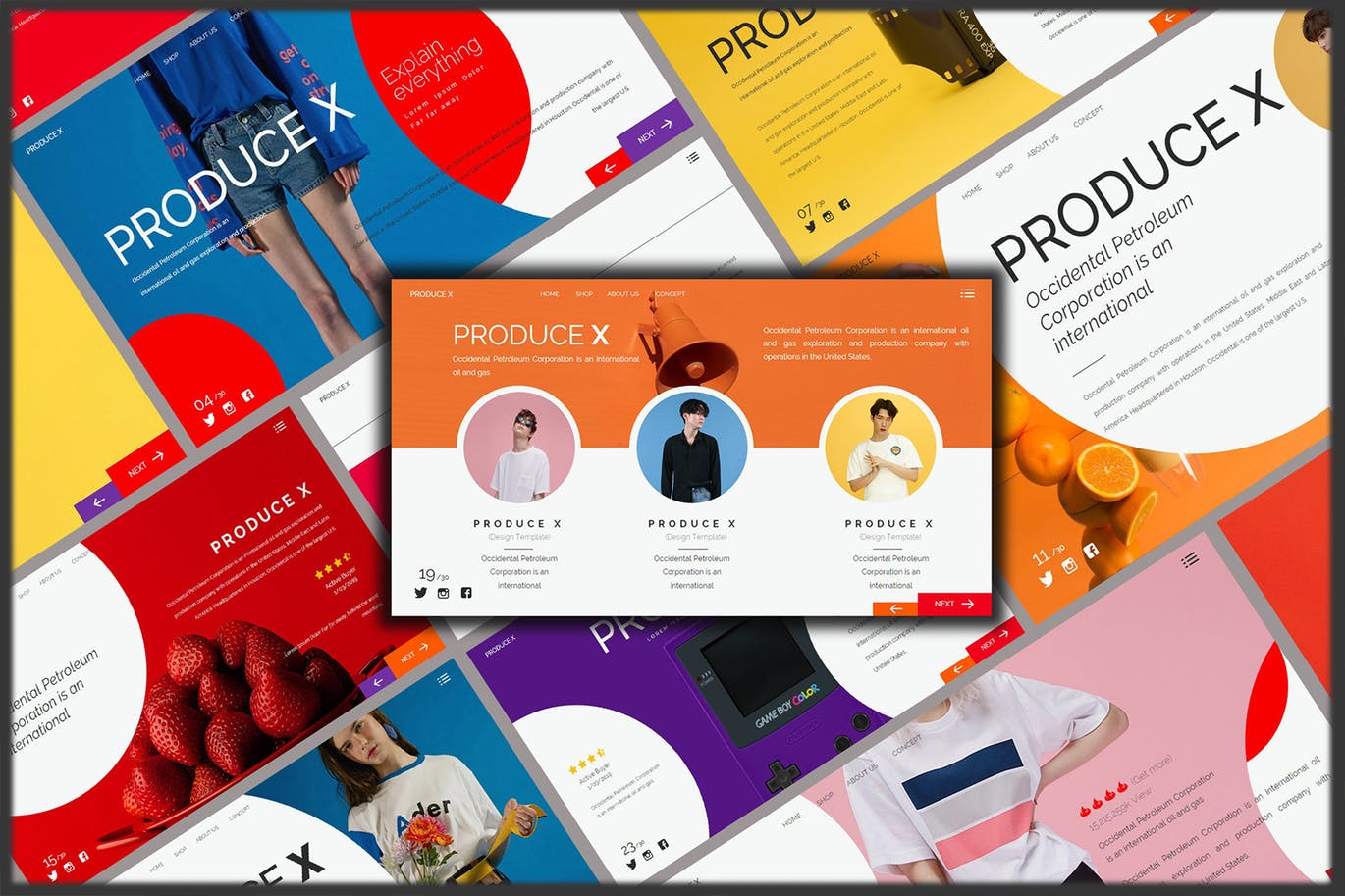 绚丽时尚高端多用途的高品质powerpoint幻灯片演示模板（pptx）