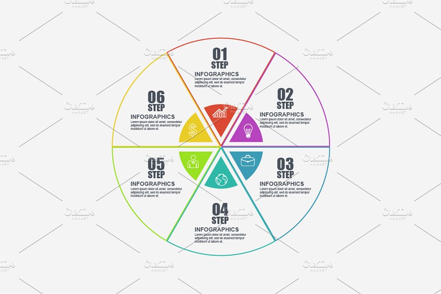 商业信息图表PPT素材 Thin Line Business Infographics