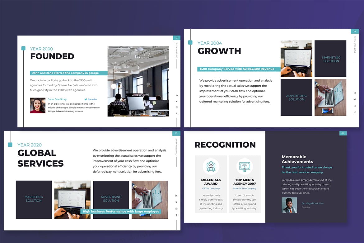 酷炫的商业PPT模板 企业ppt模板 总结ppt模板