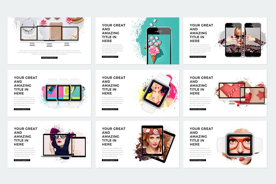 现代风格ppt素材模板 Modern Keynote Template