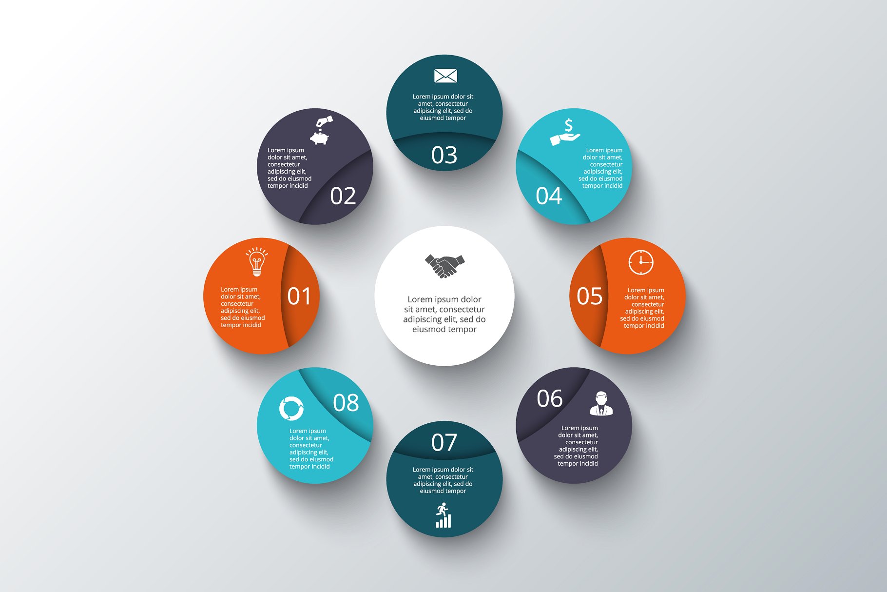 大数据PPT模板 Infographics template set v.11
