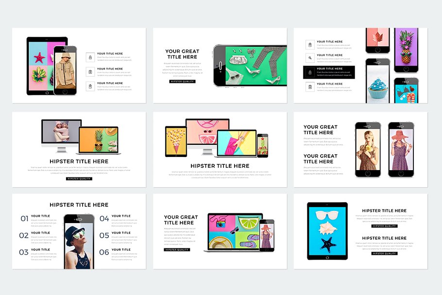 现代风格ppt素材模板 Modern Keynote Template