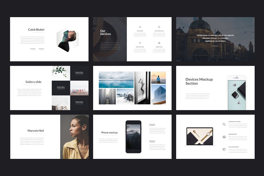 简约的ppt模板下载 Clarity Keynote Template + A4