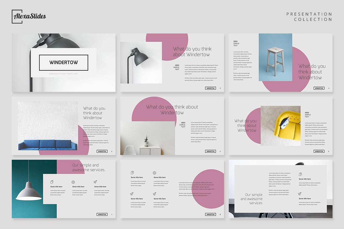 PPT | 高级灰高品质独特创意设计理念商业品牌拼色幻灯片模板