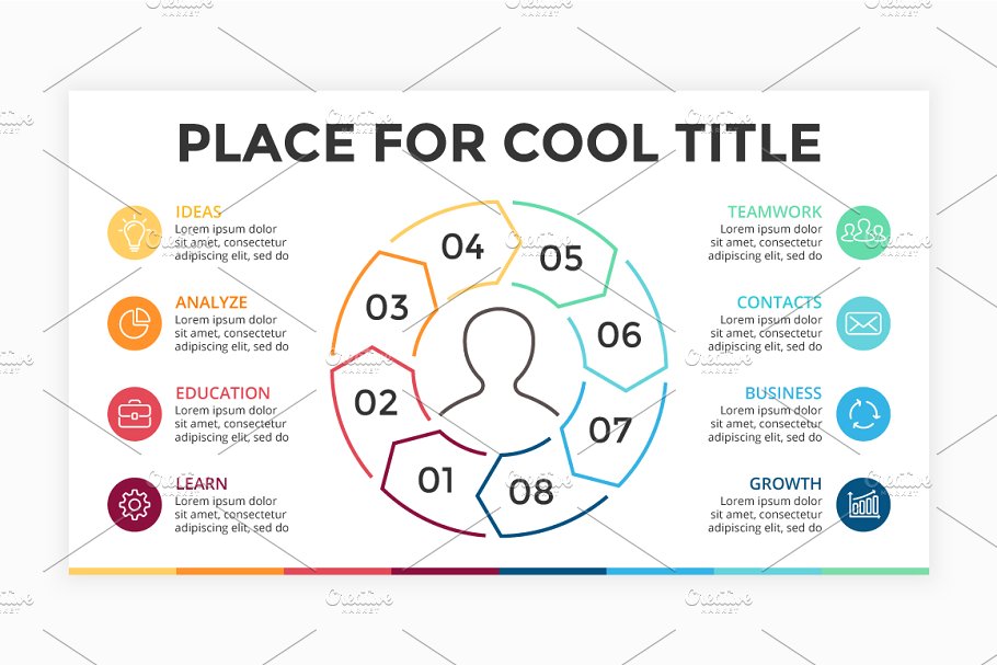 环形ppt制作模板 Circle Arrows PPT KEY PSD AI EPS
