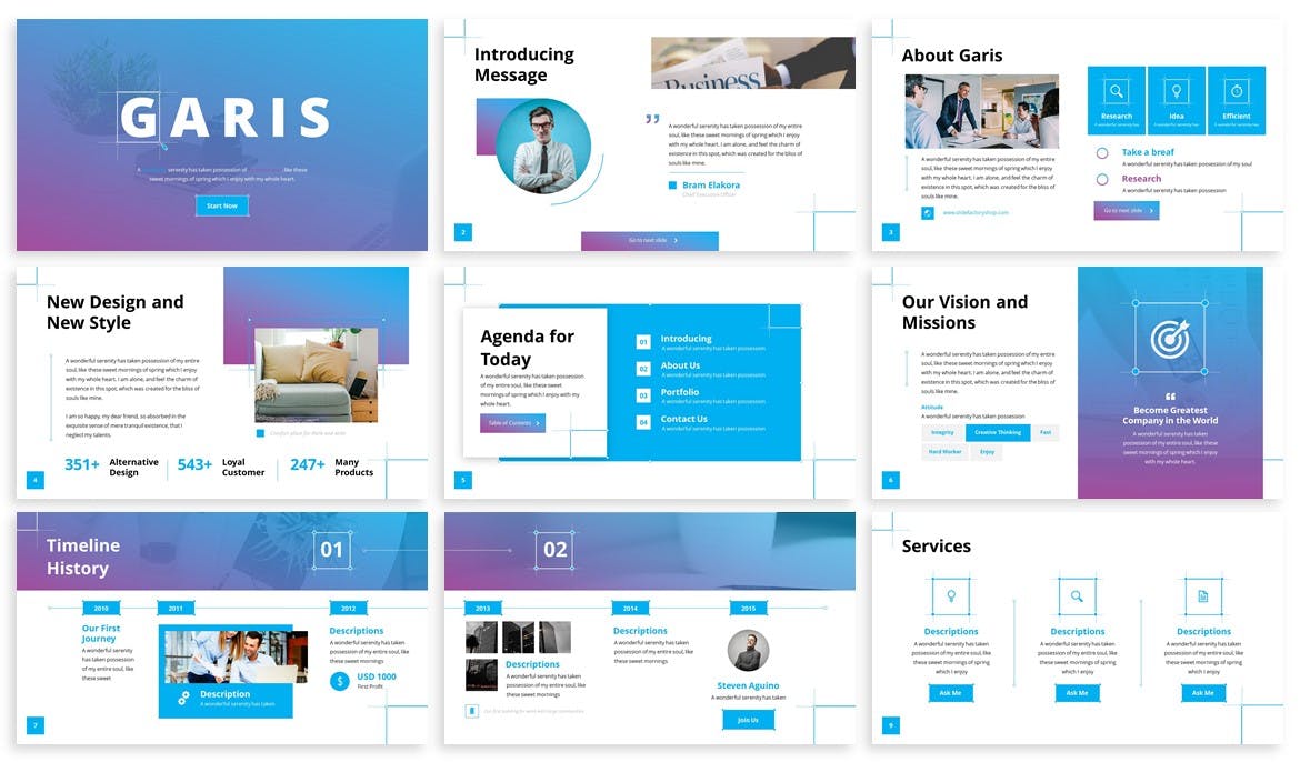 时尚的商业PPT模板商务ppt模板企业ppt模板[PPTX]