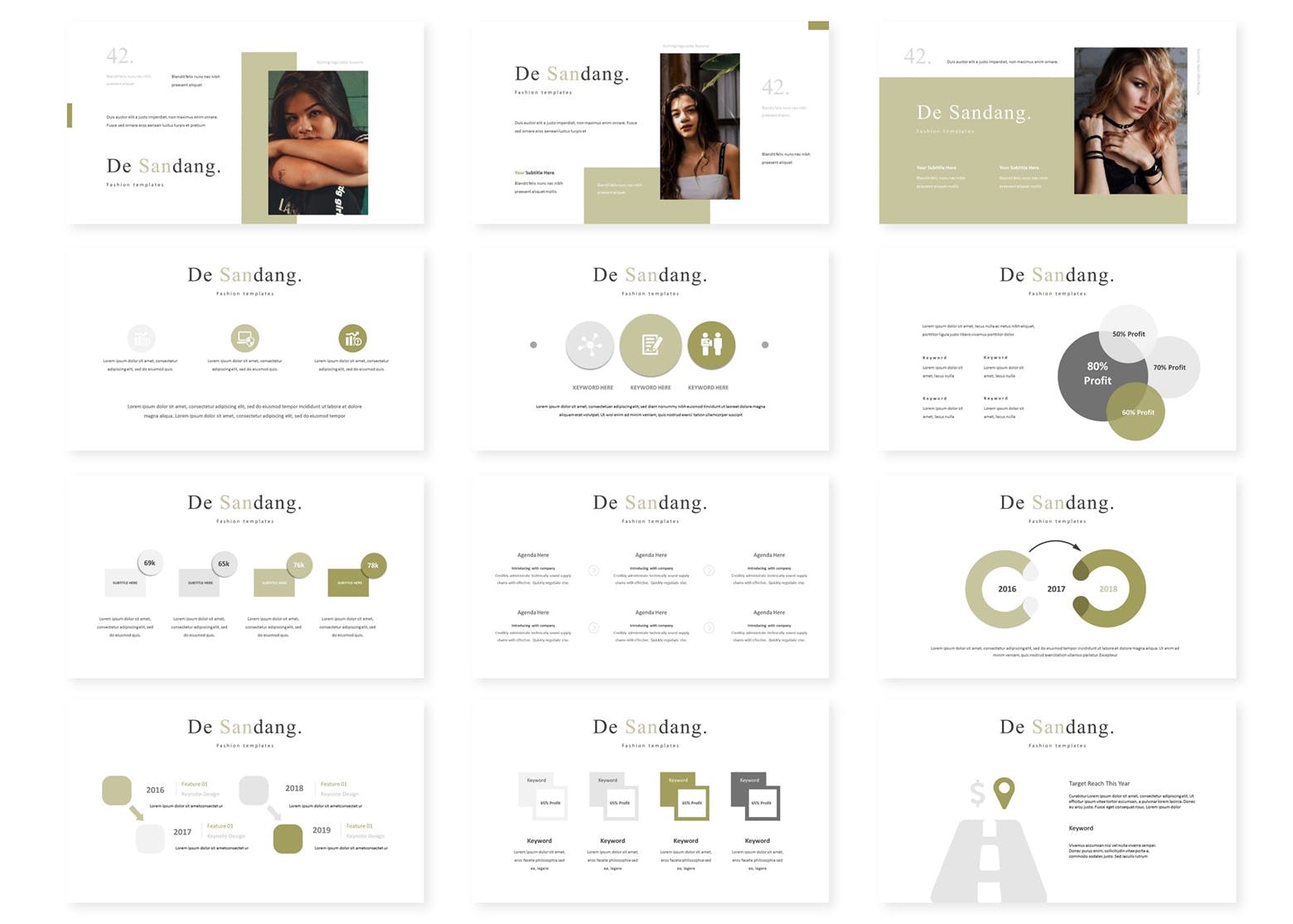 时尚高端模特或人物介绍PPT模板简约ppt模板好看的ppt模板下载