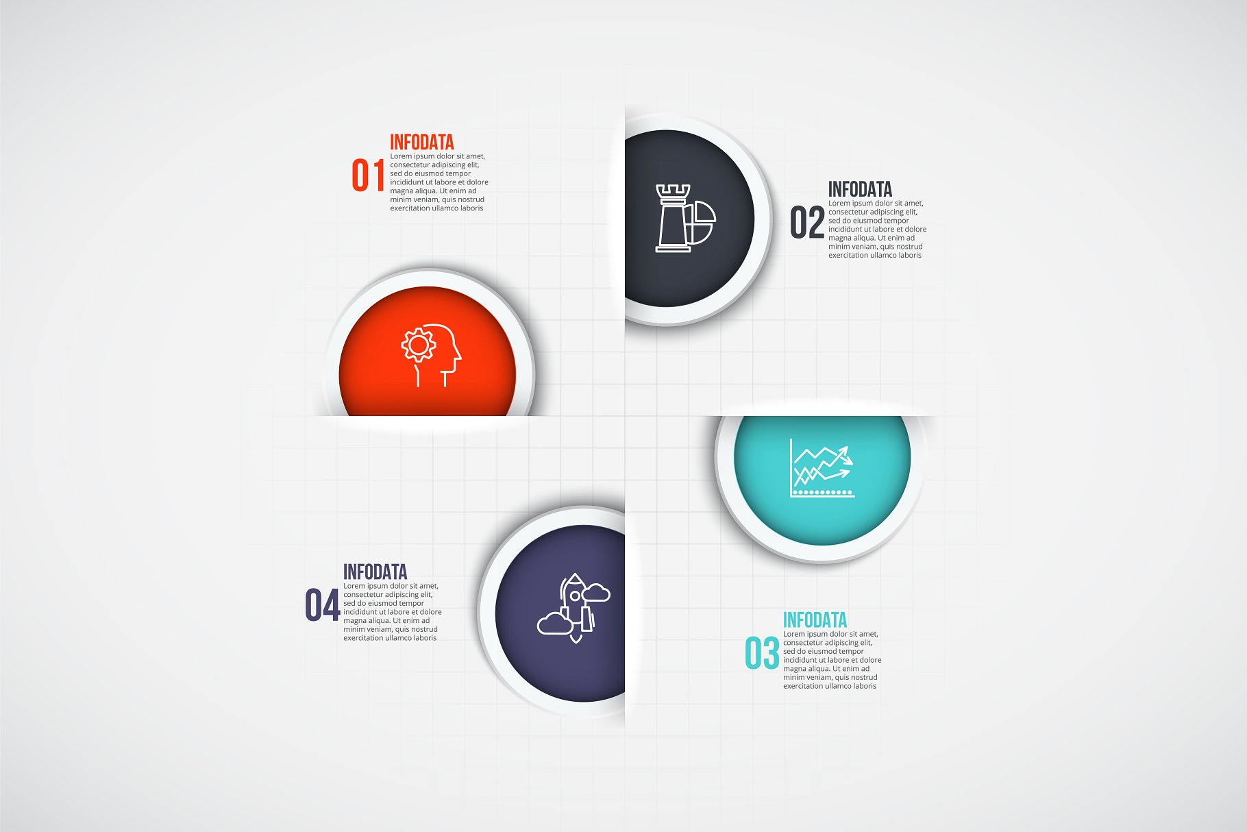 PPT信息图表素材模板 Infographics template set v.36