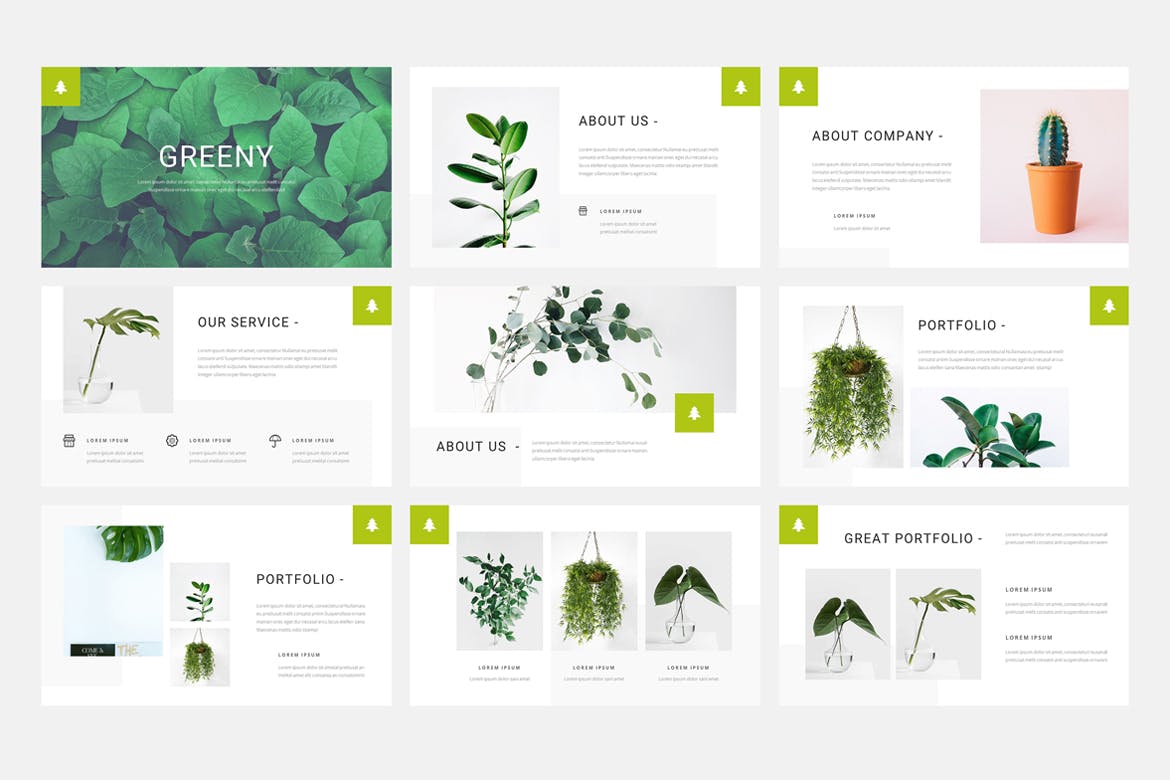 清新优雅简约高端时尚多用途的高品质绿色powerpoint幻灯片演示模板（pptx）