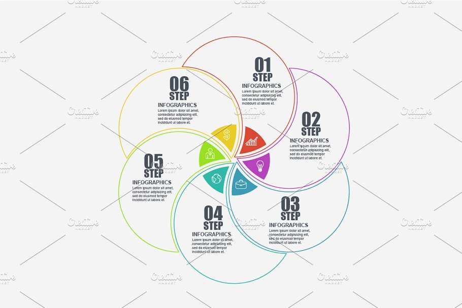商业信息图表PPT素材 Thin Line Business Infographics