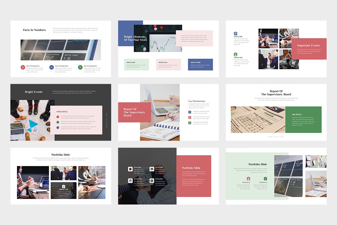 时尚高端简约多用途的年度报告主题演讲keynote幻灯片演示模板（key）
