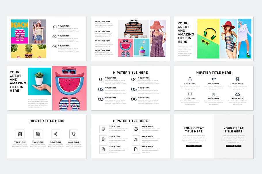 现代风格ppt素材模板 Modern Keynote Template