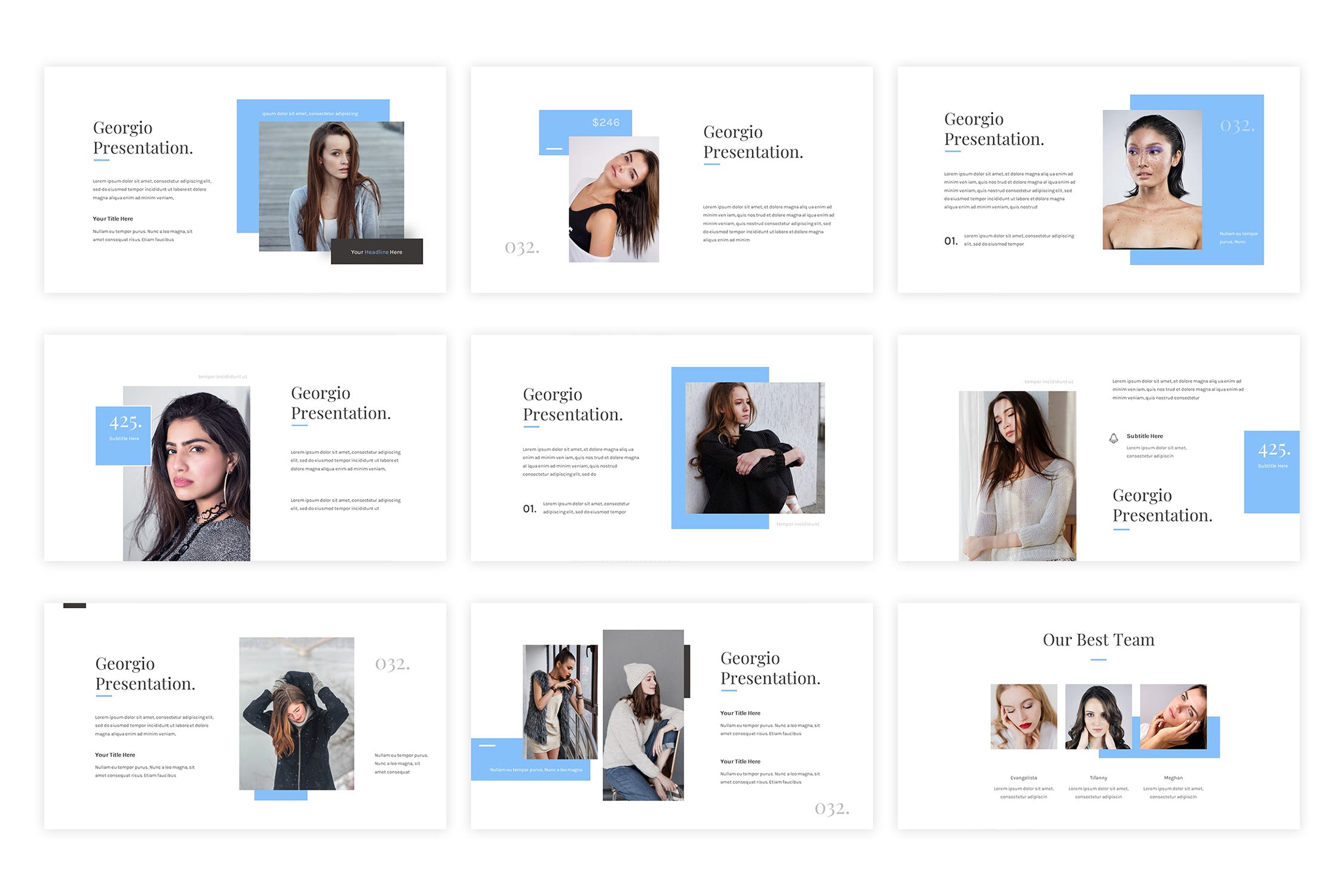 时尚极简主义PPT模板 精美ppt模板