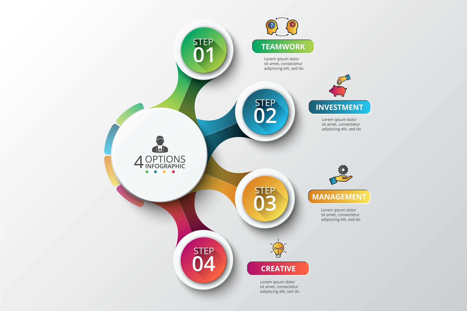 信息图表ppt素材模板 Diagrams for business infographic v2