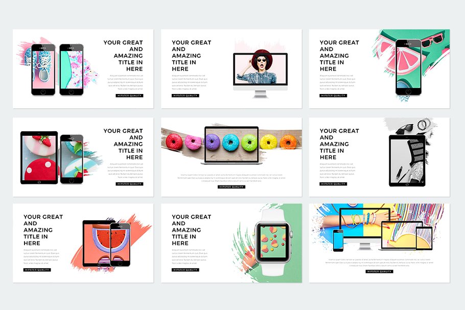 现代风格ppt素材模板 Modern Keynote Template