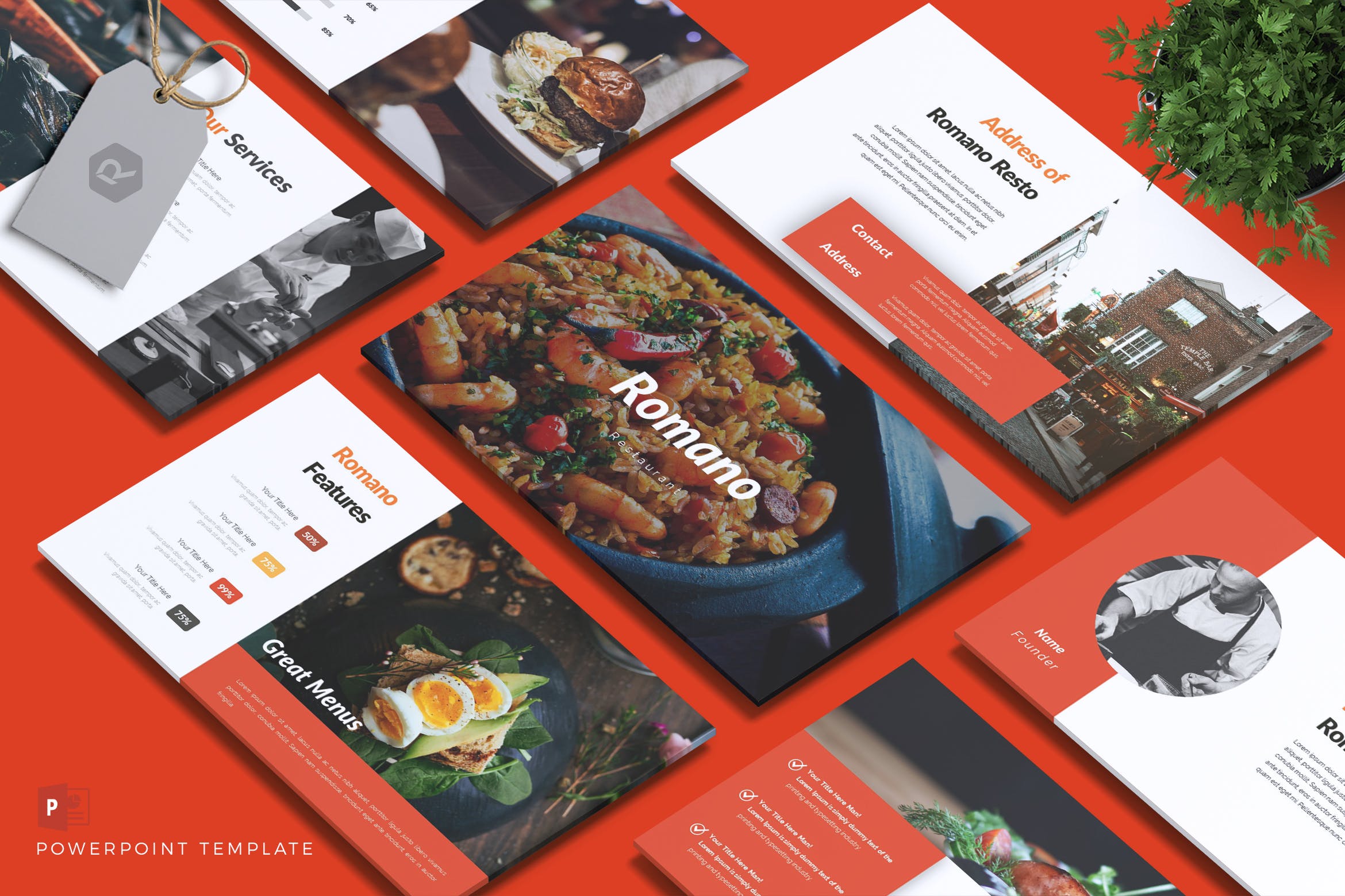美食餐饮PPT模板 精美ppt模板