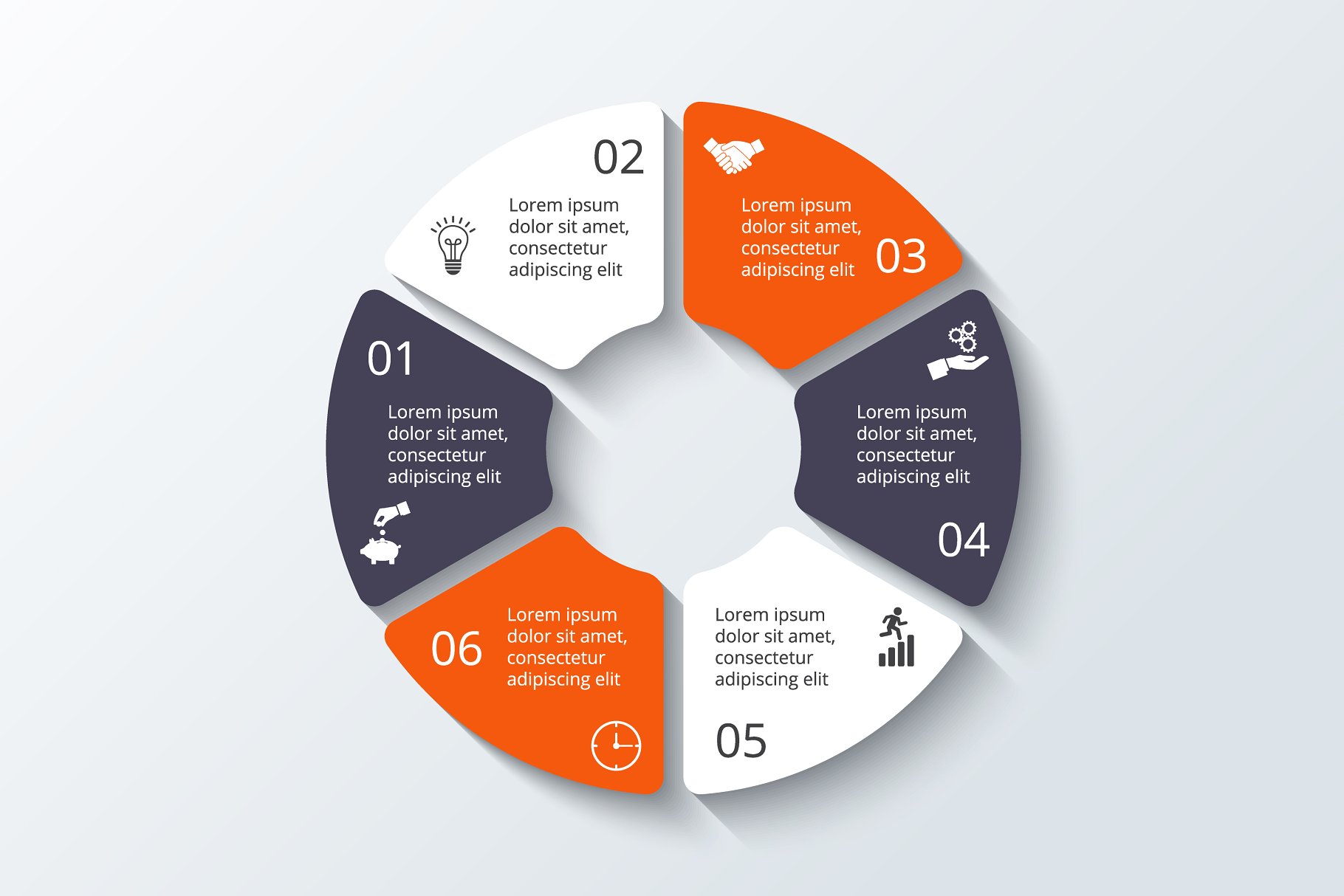 信息图标数据展示ppt模板 Infographics template set v.8